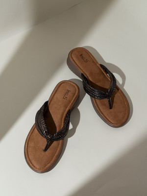 Inc.5 Casual Solid Round Toe Wedge Heel Sandals Women Heels(Gold , 6)