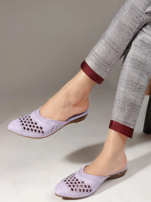 SHOKIYA Women Bellies(Purple , 5)