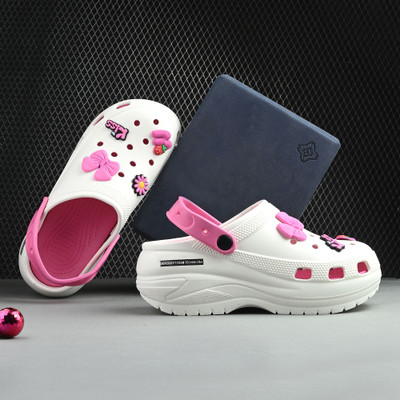 Footup Super Soft|Orthopedic|Comfortable|Lightweight|Diabetic Women Clogs(Pink , 4)