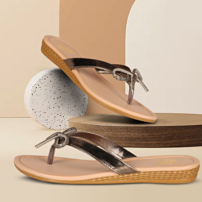 MY FOOT MY STYLE MY WAY Women Flats(Copper , 5)