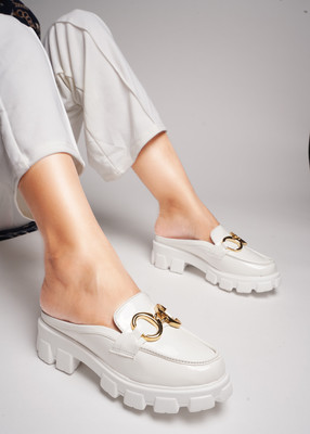jm looks Women Flats(White , 6)