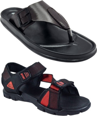Classica Men Casual(Black, Red , 9)