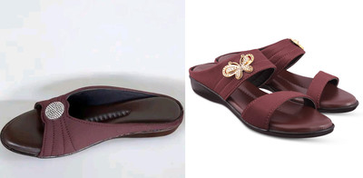 hunyza footwear Women Flats(Brown, Brown , 5)