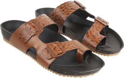 MOCHI Men Sandals(Tan, Black , 8)
