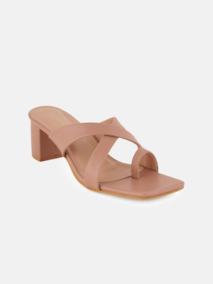 Dressberry Women Heels(Tan , 4)