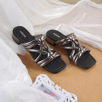 MOCHI Women Heels(Grey , 6)