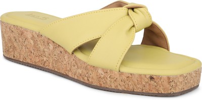 Inc.5 Women Wedges(Yellow , 5)