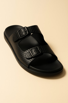 missas group Men Sandals(Black , 9)