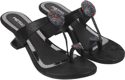METRO Women Heels(Black , 3)