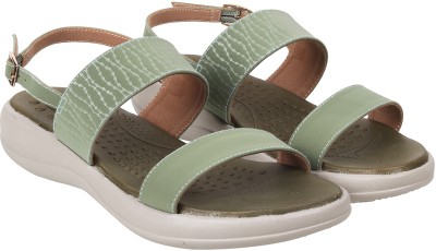 MOCHI Women Flats(Green , 6)