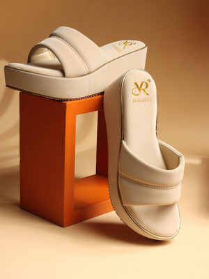 Mahroj Women Heels(Beige , 5)