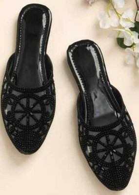 Facollection Women Flats(Black , 7)