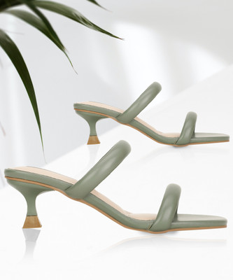 Bata Women Heels(Green , 4)