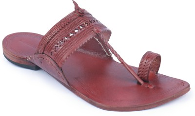 KORAKARI Men Flats(Red, Brown , 7)