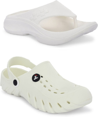 DEFLOW Men Sandals(White , 6)