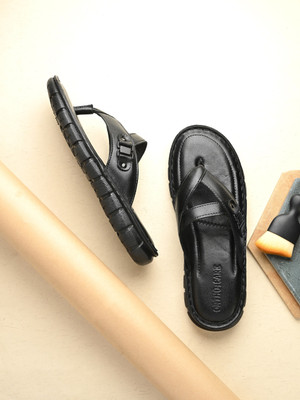 EEGO ITALY Men Sandals(Black , 9)