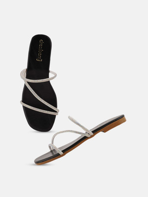 Dressberry Women Flats(Black , 8)