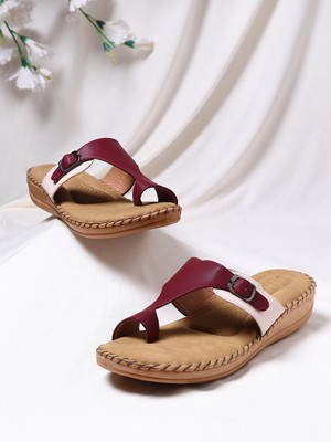 TRASE Soft Ortho Women Flats(Maroon , 8)