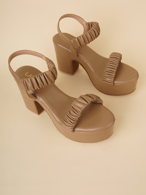 LAVIE Women Heels(Brown , 8)
