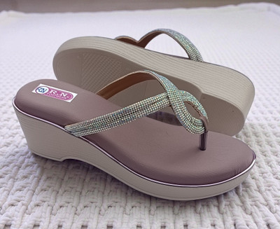 R.N Footwear Women Wedges(Natural , 8)
