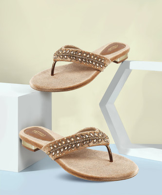 METRO Women Heels(Gold , 6)