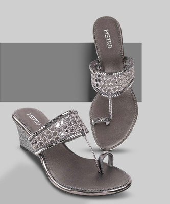 METRO Women Heels(Grey , 3)