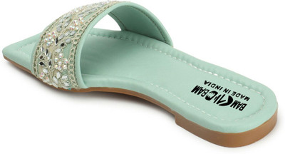 Bambam Women Flats(Green , 6)