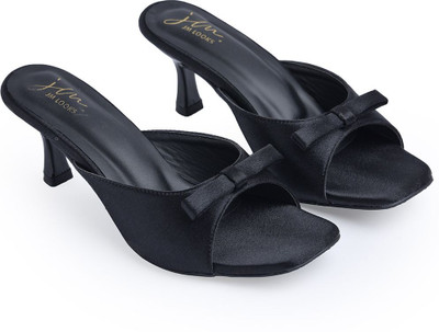 jm looks Women Heels(Black , 8)