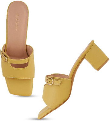 Mast & Harbour Women Heels(Yellow , 8)
