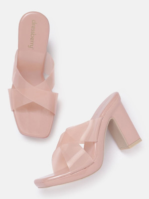 Dressberry Women Heels(Pink , 6)