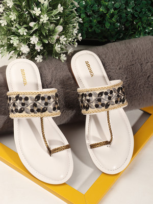 ANOUK Women Flats(White , 6)