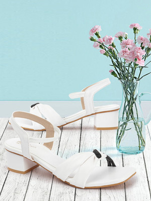 Picktoes PT-S382 Lightweight Comfort Summer Trendy Premium Stylish Party disigin Women Heels(White , 4)