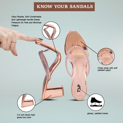 THE STHAPAK BLESS YOUR FEET Women Heels(Pink , 5)