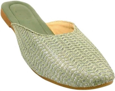 PZ MIR Women Flats(Green , 5)