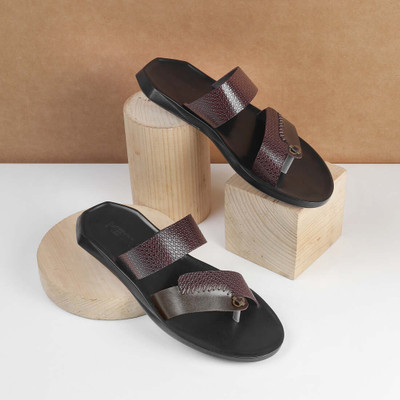 METRO Men Sandals(Tan , 8)
