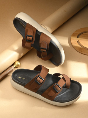 Mast & Harbour Men Sandals(Tan, Beige , 7)