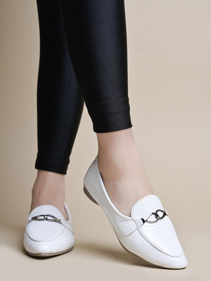 SHOETOPIA Women Bellies(White , 6)