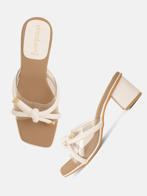 Dressberry Women Heels(White , 6)