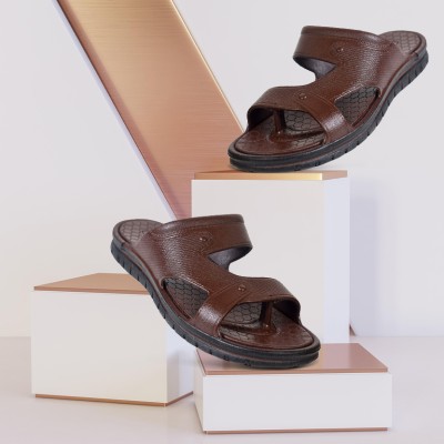 AJANTA Men Sandals(Brown , 6)