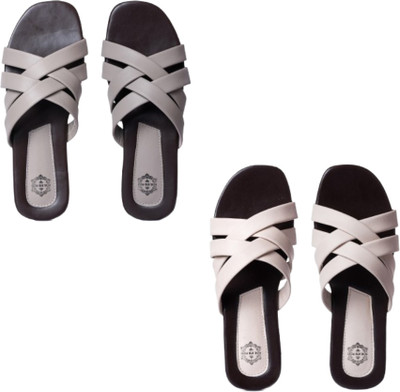 Petal And Pout Women Flats(Grey , 7)