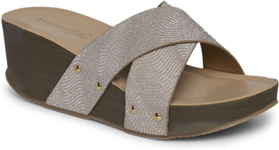 Forever Glam By Pantaloons Women Heels(Gold , 3)