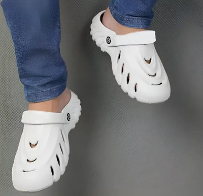 BOKZZON Men Sandals(White , 7)