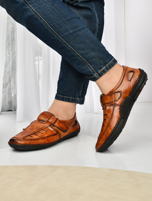 PROVOGUE Men Sandals(Tan , 10)