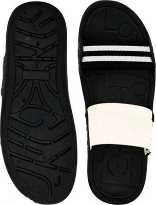 TELENTO Men Sandals(White, Black , 10)