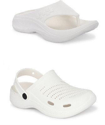 DEFLOW Men Sandals(White , 6)
