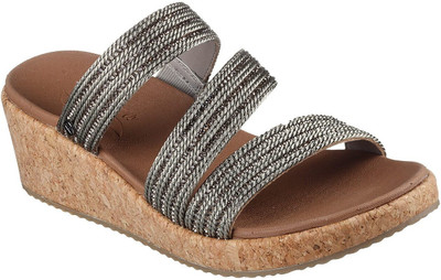 Skechers Women Flats(Silver , 6)