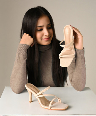 LAVIE Women Heels(Beige , 8)