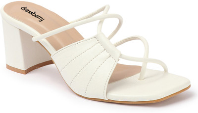 Dressberry Women Heels(White , 6)