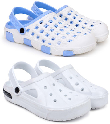Kapani Fashion Men Clogs(Blue, White , 7)
