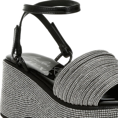 London Rag Women Wedges(Black , 8)